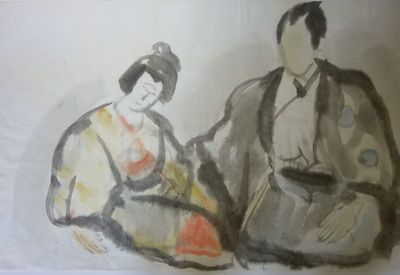 Mané Katz - Watercolor on rice paper