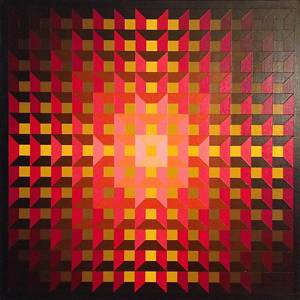 Jean Pierre Vasarely "Yvaral" - Structure Ambigue Quadri