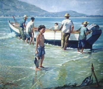Luis Alfredo López Méndez - Pintura: Paisaje marino