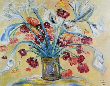 Próspero Martínez - Flowers: Oil painting
