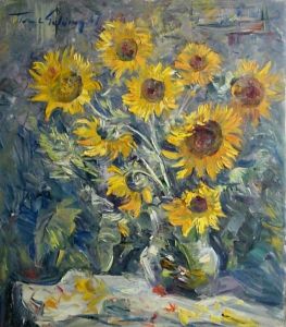 Tomás Golding - Pintura: Girasoles