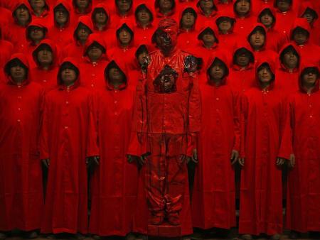 Liu Bolin - Hiding in the City - Red No. 1